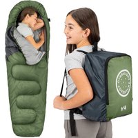 Sleeping Bag Mummy Hooded 3 Season Soft Warm 2 Way Zip