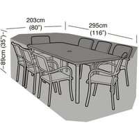 Primrose Rectangular 8 Seater Furniture Set Cover 295cm x 89cm - Premium - Green | Size: 295 cm x 89 cm
