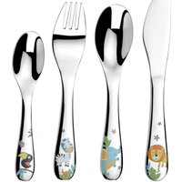 Arthur Price 'Jungle' Stainless Steel 4 Piece Childrens Boxed Cutlery Gift Set in Silver
