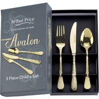 Champagne Avalon Cutlery Set Knife Fork Spoon Stainless Steel Gift Boxed