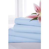 Martex Percale Fitted Sheet in Light Blue | Size: Double