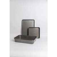 Set Non Stick Large Roasting Pan 39x28x7cm Baking Tray 39x27x2cm Bake Pan Square 23x23x4cm x 28 x 7 cm