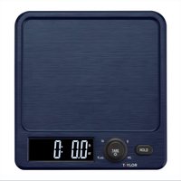 Taylor Set of Gift-Boxed Pro Dual USB Rechargeable Digital Scale 5Kg (11lbs / 5 litres), Pro USB Rechargeable Digital Thermometer in Silver