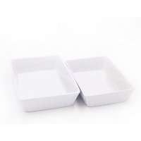 World of Flavours 2pc Lasagne Dish Set with Medium Ceramic Baking Dish & Large Ceramic Baking Dish in White