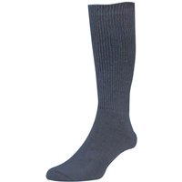 Hj Hall Men's Wool Diabetic Sock 2 Pack in Mid Blue | Size: 11-13