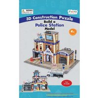 Build 3D Police Station Puzzle Construction Model Craft Kit