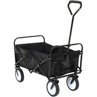Groundlevel Foldable Trolley with 4 wheels in Black