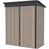 Groundlevel 5x3 Foot Metal Garden Shed in Brown