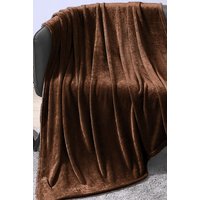 Ezysleep Large Faux Mink Super Soft Throw in Chocolate | Size: 140 cm x 200 cm