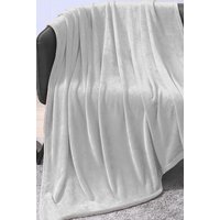 Ezysleep Large Faux Mink Super Soft Throw in Silver | Size: 140 cm x 200 cm
