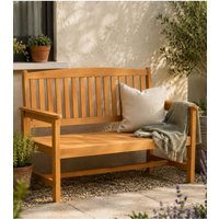 Groundlevel 2 Seater Wooden Garden Bench in Natural
