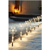 Set 8 Garden LED Snowflake Lights