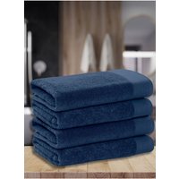 Ezysleep Luxe Collection 4 Piece Egyptian Bathsheet Set in Navy | Size: Bath Sheet