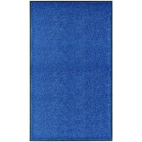 Berkfield Home Doormat Washable Blue 90x150 cm