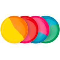 BlissHome Set of 4 Melamine Dinner Plates 25.5cm - Multicolour