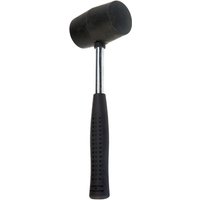 VFM e-Store 12Oz Rubber Mallet Steel Shaft High Quality Diy Camping Black