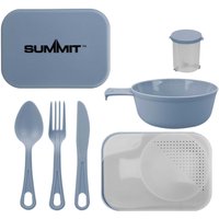 e Summit Mess Set Cutlery Chop Board Spice Pot Bowl & Mug 13cm x 18cm Grey X 1 cm x 18 cm