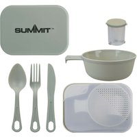 e Summit Mess Set Cutlery Chop Board Spice Pot Bowl & Mug 13cm x 18cm Grey X 1 cm x 18 cm