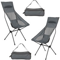 VFM e-Store Pack Away Outdoor Chair with Carry Bag (Gray) Pack of 2 in Grey