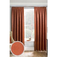 Enhanced Living 'Matrix' Orange - Tape Top Thermal Noise Reducing Dim Out Curtains - Pair | Size: 229 cm width x 229 cm drop