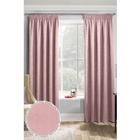 Enhanced Living 'Matrix' Blush - Tape Top Thermal Noise Reducing Dim Out Curtains - Pair in Pink | Size: 117 cm width x 137 cm drop