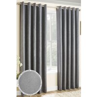 Enhanced Living 'Vogue' Grey Eyelet Thermal Noise Reducing Dim Out Curtains Pair | Size: 168 cm width x 183 cm drop