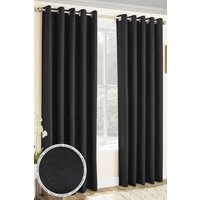 Vogue Eyelet Thermal Noise Reducing Dim Out Curtains Pair cm width x 229 cm drop
