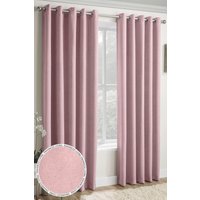 Enhanced Living 'Vogue' Pink Eyelet Thermal Noise Reducing Dim Out Curtains Pair | Size: 229 cm width x 229 cm drop