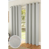 Enhanced Living 'Nightfall' Grey Plain Supersoft Thermal Blockout Eyelet Curtains | Size: 229 cm width x 229 cm drop