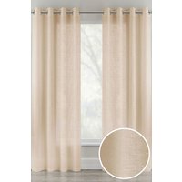 Linen Look Sheer Voile Panel Pair Eyelet Header Ideal Living Rooms & Bedrooms cm width x 137 cm drop
