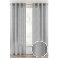 Linen Look Sheer Voile Panel Pair Eyelet Header Ideal Living Rooms & Bedrooms cm width x 183 cm drop