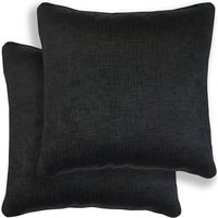 Pair Vogue Textured Double Sided Zip Opening Piped Edge Cushion Covers 43x43cm Cases Only cm x 43 cm