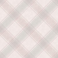 Holden Decor Check Contemporary Classic Tartan Lined Fabric Wallpaper in Pink