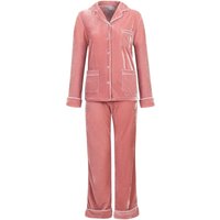 Bown of London Women's Velvet Pyjamas Athena in Pink | Size: Small