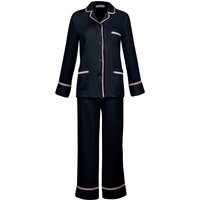 Bown of London Women's Satin Pyjamas Hera in Black | Size: XL