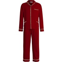 Bown of London Men's Satin Pyjamas Apollo in Red | Size: Medium