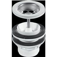 McAlpine Basin Waste with Plug & Chain 1.25" BSW11PC in White