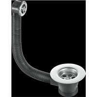 McAlpine FSW2PC Sink Combined Waste & Overflow - Chrome Plated Overflow Gr in Silver