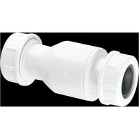 McAlpine R28-NRV Non-Return Valve with 19/23mm Universal Connections in White
