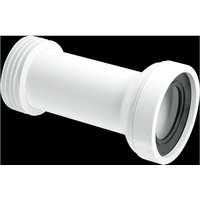 McAlpine WC-CON2 Straight Adjustable Length Rigid WC Connector in White