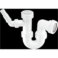 McAlpine WM14 75mm Water Seal Tubular Swivel 'P' Trap with 1.5" Multifit Out in White