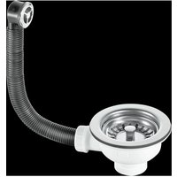 McAlpine BWSTOFSS 1.5" Basket Strainer Waste & Overflow: 113mm Stainless S in Silver