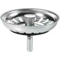 McAlpine BWSTSS-TOP Basket Strainer Waste Plug - Stemball Model in Silver