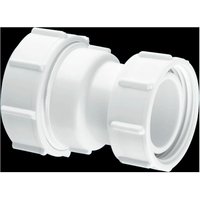 McAlpine S29-LN 1.25" Straight Connector Multifit x BSP Coupling nut in White