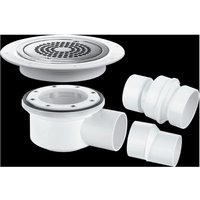 McAlpine TSG52-ANTI/LIG Two-Piece 50mm Water Seal Trapped Gully, Clamp Ring in White