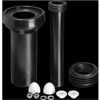 FPKIT 3 WC Frame Connector Kit comprising WC Connector w 90mm plain end 110mm outlet seal flush pipe w finned seal connector & fixing