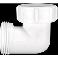 McAlpine T4U 1.5" 90° Bend - Female Inlet Nut x BSP Male Connector in White