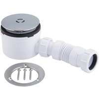3 Pin Shower Trap + Flex Adaptor Chrome Brass