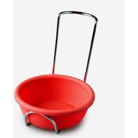 Silicone Spoon Rest & Basting Bowl Chrome Stand