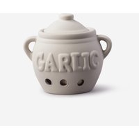 Kilo Ceramic Garlic Storage Pot in Cream